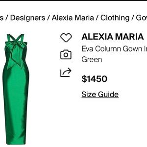 Alexia Maria Green Eva Column Gown